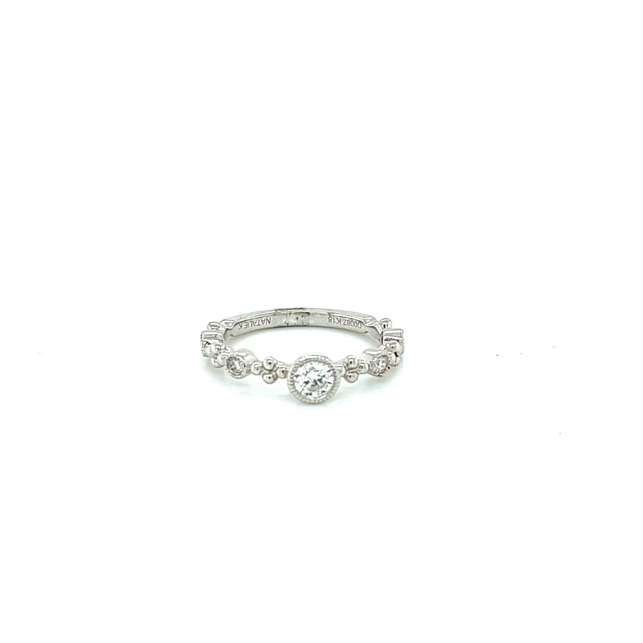 18k white gold forevermark stackable ring 0.24ct