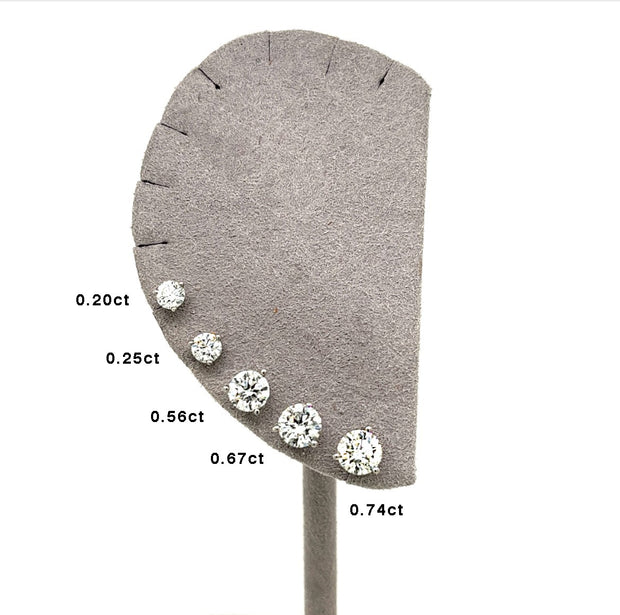platinum diamond studs 1.48ct