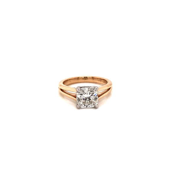 Yellow Gold Split Shank Engagement Ring