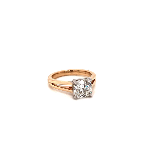 Yellow Gold Split Shank Engagement Ring