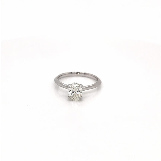 Solitaire Knife Edge Engagement Ring