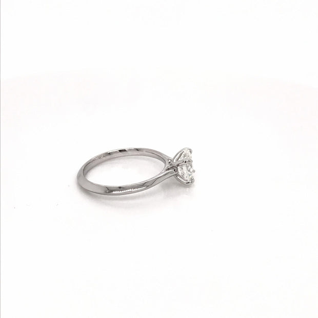 Solitaire Knife Edge Engagement Ring