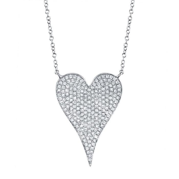 Diamond Pave Heart Pendant