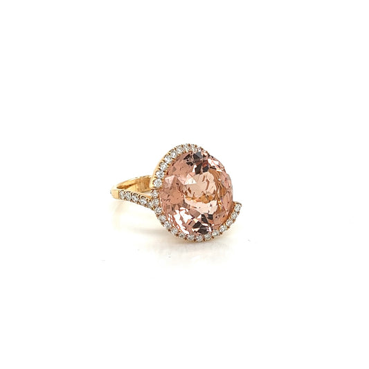 18k rose gold morganite legacy ring 14.45ct
