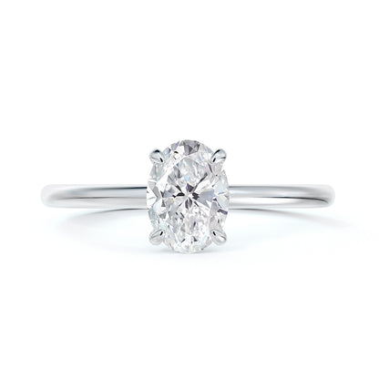 platinum oval diamond solitaire engagement ring 1.00ct