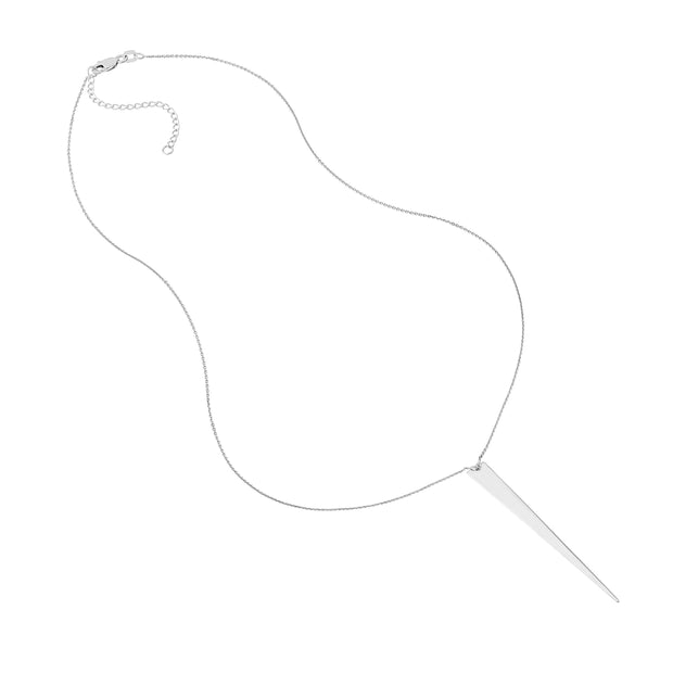 14k white gold draw the loine jagger triangle necklace