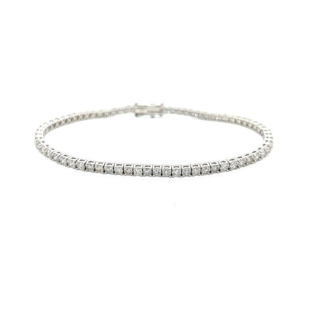 14k white gold diamond tennis bracelet 4.26ct