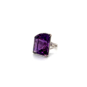 18k fancy shape amethyst fashion ring