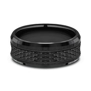 Black Titanium Comfort-fit Design Wedding Band