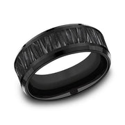 Black Titanium Comfort-fit Design Wedding Band