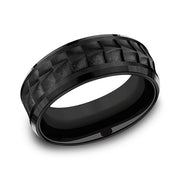Black Titanium Comfort-fit Design Wedding Band