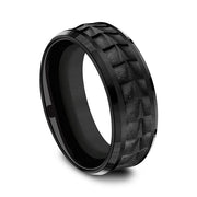 Black Titanium Comfort-fit Design Wedding Band