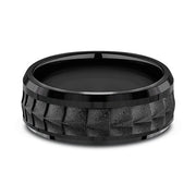 Black Titanium Comfort-fit Design Wedding Band