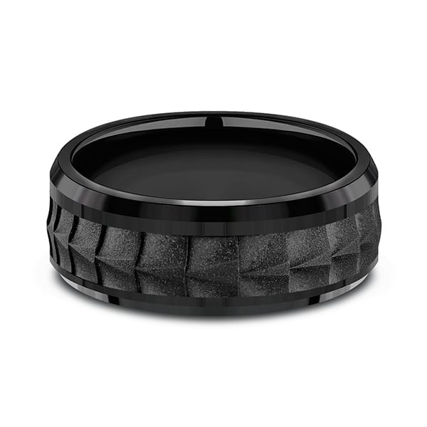 Black Titanium Comfort-fit Design Wedding Band