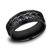 Black Titanium Comfort-fit Design Wedding Band