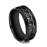 Black Titanium Comfort-fit Design Wedding Band