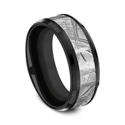 Black Titanium Comfort-fit Design Wedding Band