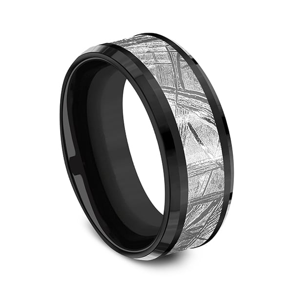 Black Titanium Comfort-fit Design Wedding Band