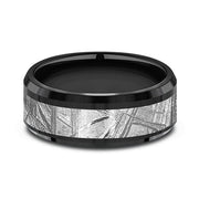 Black Titanium Comfort-fit Design Wedding Band