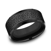 Black Titanium Comfort-fit Design Wedding Band