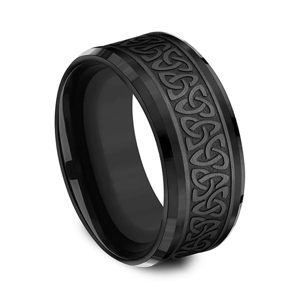 Black Titanium Comfort-fit Design Wedding Band