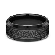 Black Titanium Comfort-fit Design Wedding Band