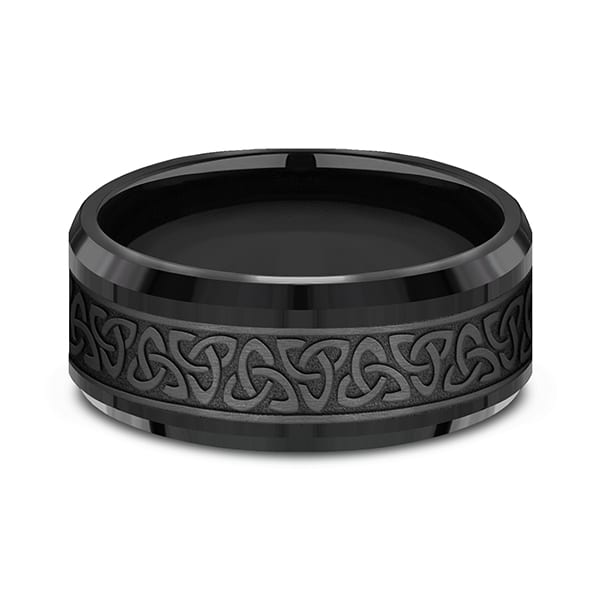 Black Titanium Comfort-fit Design Wedding Band