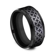 Black Titanium Comfort-fit Design Wedding Band