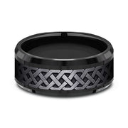 Black Titanium Comfort-fit Design Wedding Band