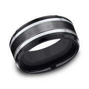Black Titanium Comfort-fit Design Wedding Band