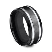 Black Titanium Comfort-fit Design Wedding Band