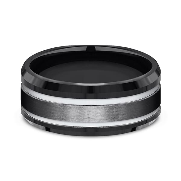 Black Titanium Comfort-fit Design Wedding Band