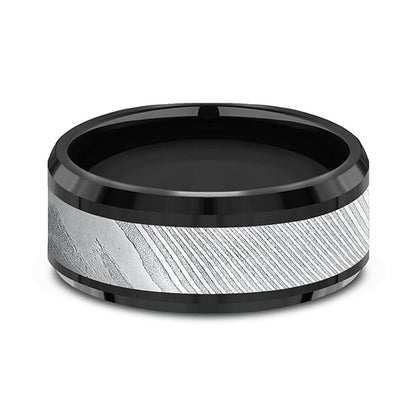 Black Titanium Comfort-fit Design Wedding Band