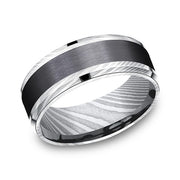 Black Titanium Comfort-fit Design Wedding Band
