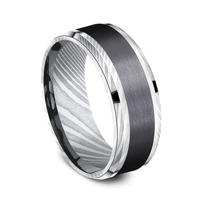 Black Titanium Comfort-fit Design Wedding Band