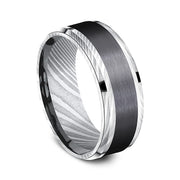 Black Titanium Comfort-fit Design Wedding Band