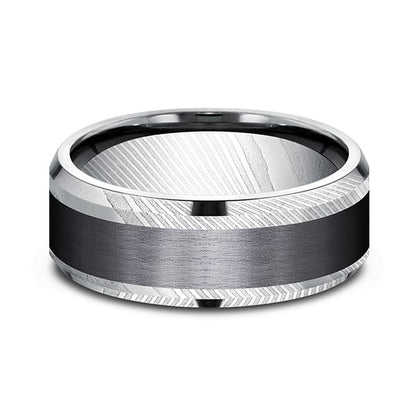 Black Titanium Comfort-fit Design Wedding Band