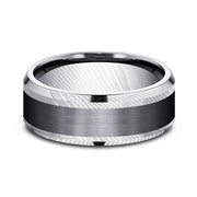 Black Titanium Comfort-fit Design Wedding Band