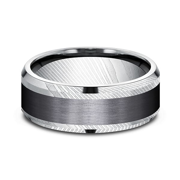 Black Titanium Comfort-fit Design Wedding Band