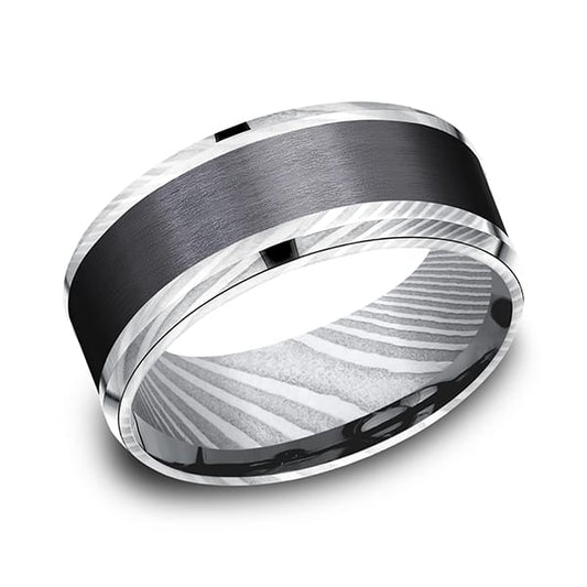 Black Titanium Comfort-fit Design Wedding Band