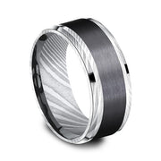 Black Titanium Comfort-fit Design Wedding Band