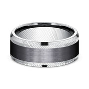 Black Titanium Comfort-fit Design Wedding Band