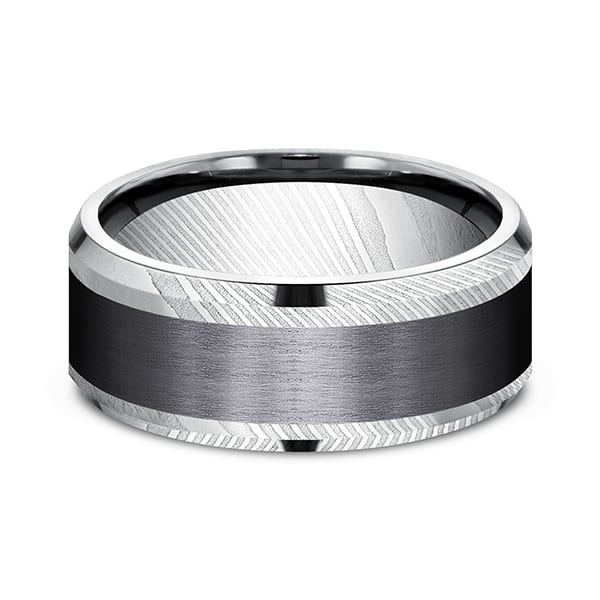 Black Titanium Comfort-fit Design Wedding Band