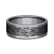 Tantalum and Black Titanium Comfort-fit Design Wedding Band