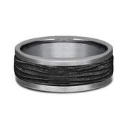 Tantalum and Black Titanium Comfort-fit Design Wedding Band
