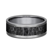 Tantalum and Black Titanium Comfort-fit Design Wedding Band