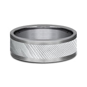 Tantalum and Damascus Steel Comfort-fit Design Wedding Band