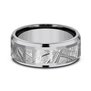 Tantalum and Meteorite Comfort-fit Design Wedding Band