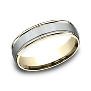 Two Tone Comfort-Fit Design Wedding Ring