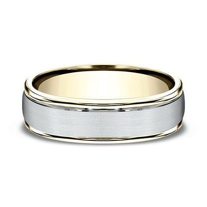 Two Tone Comfort-Fit Design Wedding Ring
